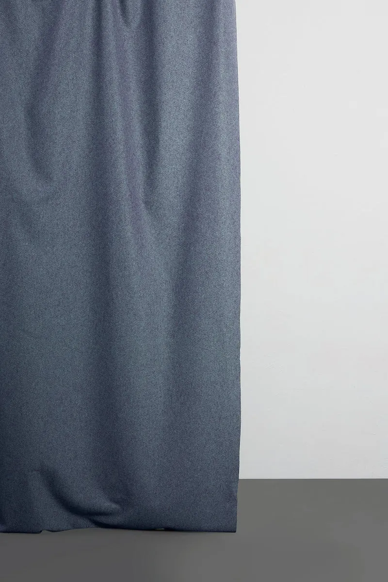 Twill Gaberdine Weave Curtain “Harry” in Blue