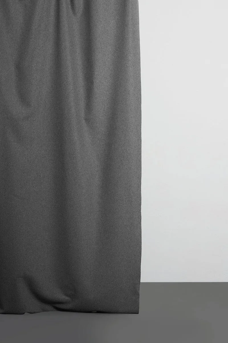 Twill Gaberdine Weave Curtain “Harry” in Anthracite