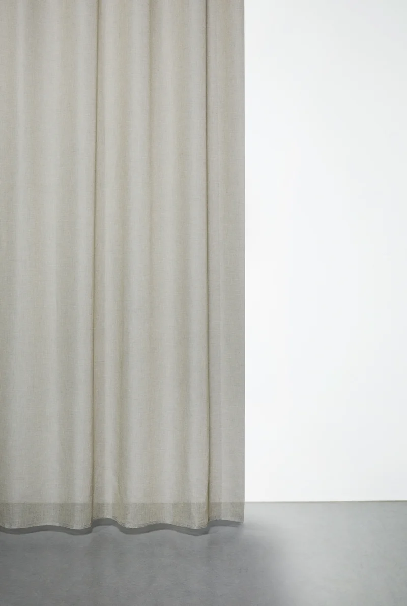Wool Effect Sheer Curtains in Smoke Grey