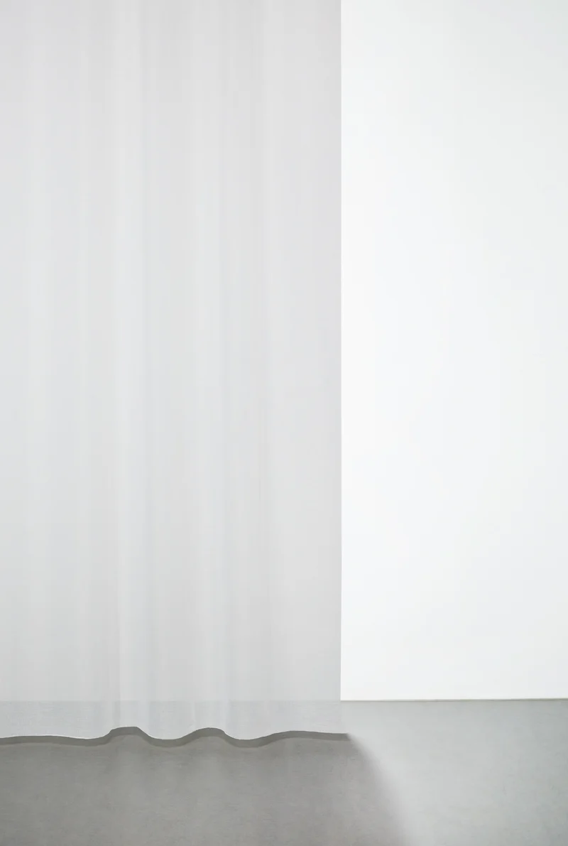 Wool Effect Sheer Curtains in Natural White