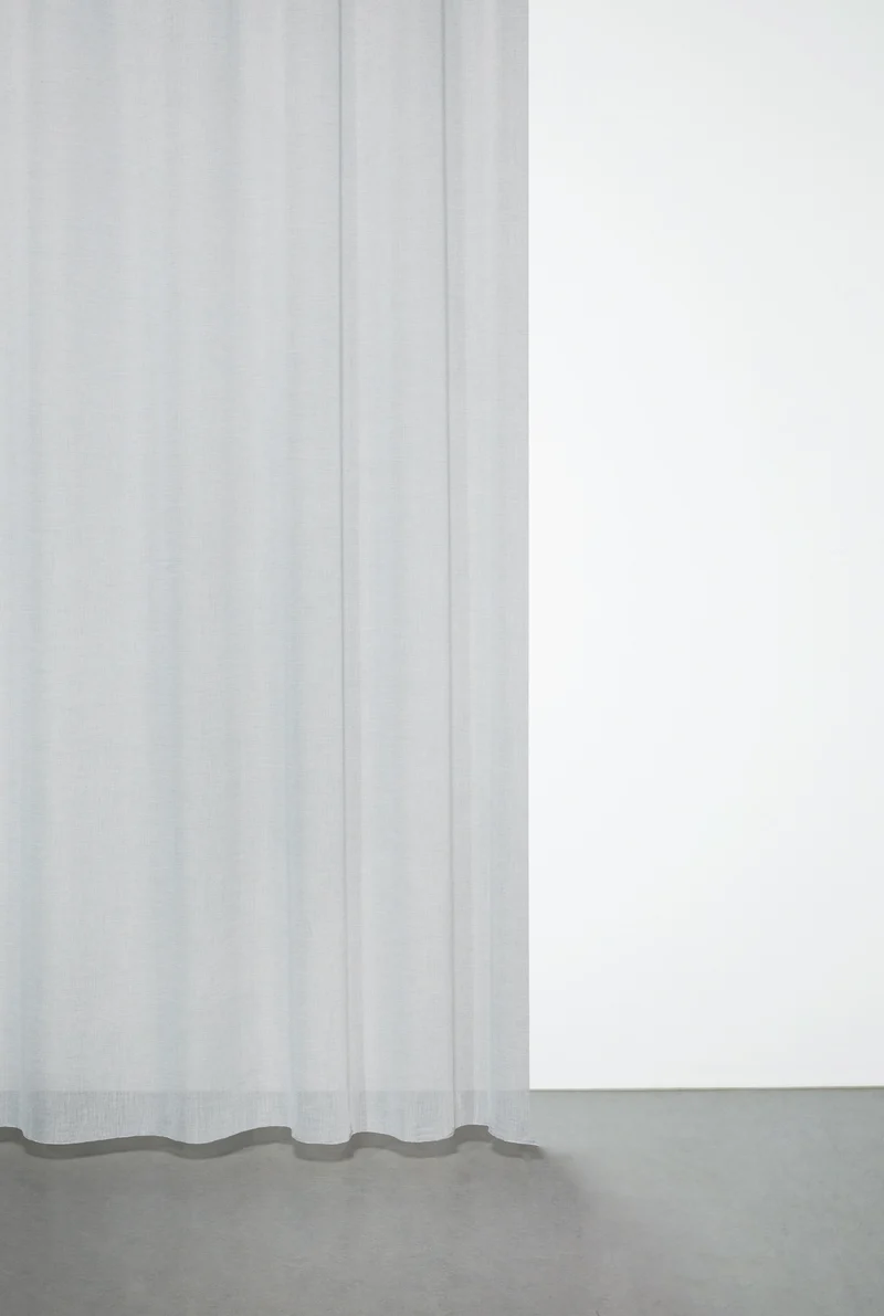 Wool Effect Sheer Curtains in Silver