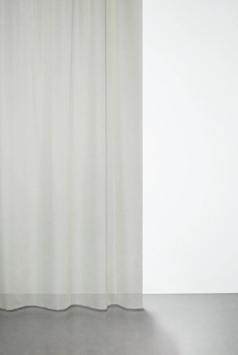 Wool Effect Sheer Curtains in Celery