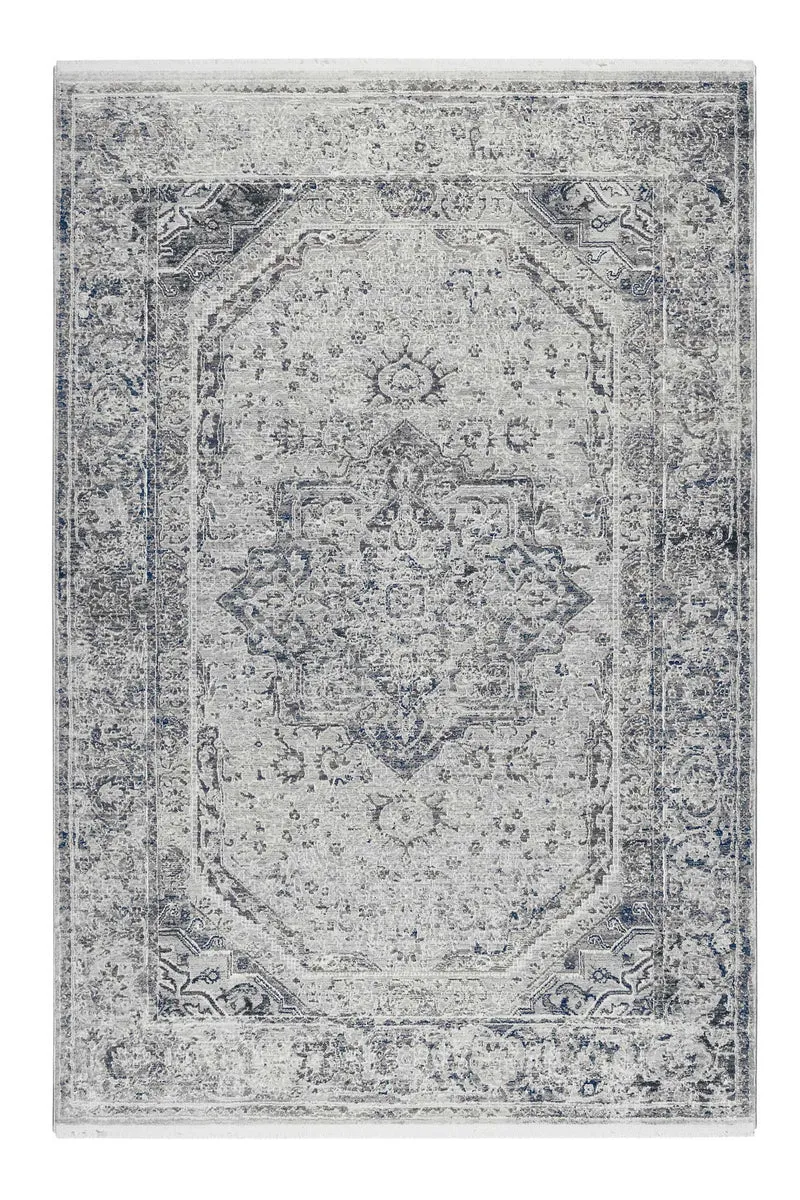 Teppich Grau Blau Vintage Kurzflor "SoHo Touch" WECONhome