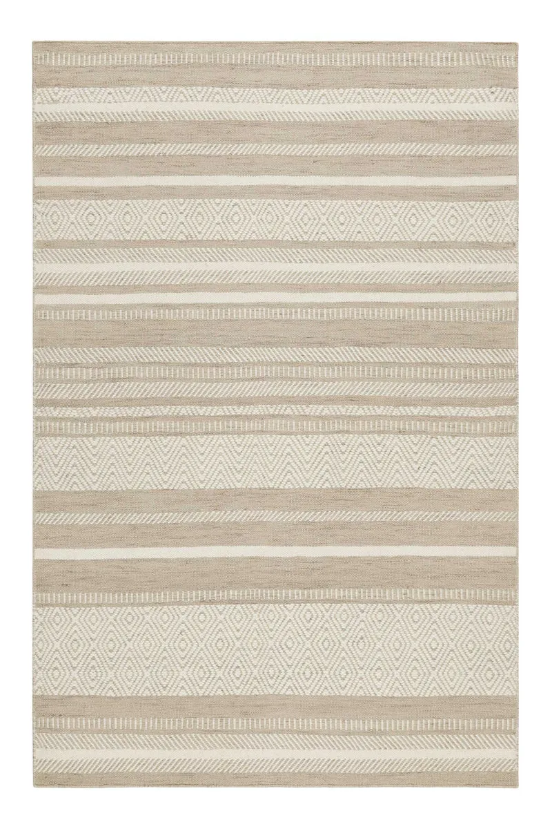 Esprit Kelim Teppich Beige Sand aus Wolle "Hudson"