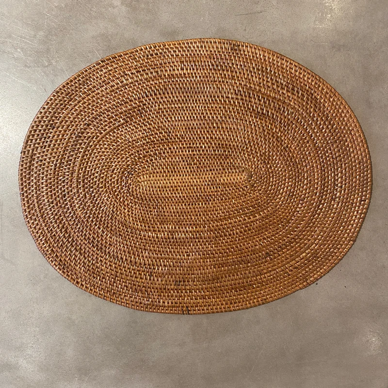 Platzmatte oval L 39 cm B 29cm aus Ate Geflecht placemat