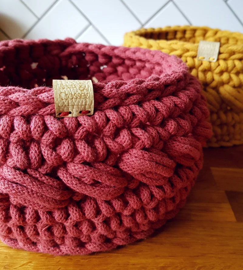 Bubble Stitch Crochet Basket