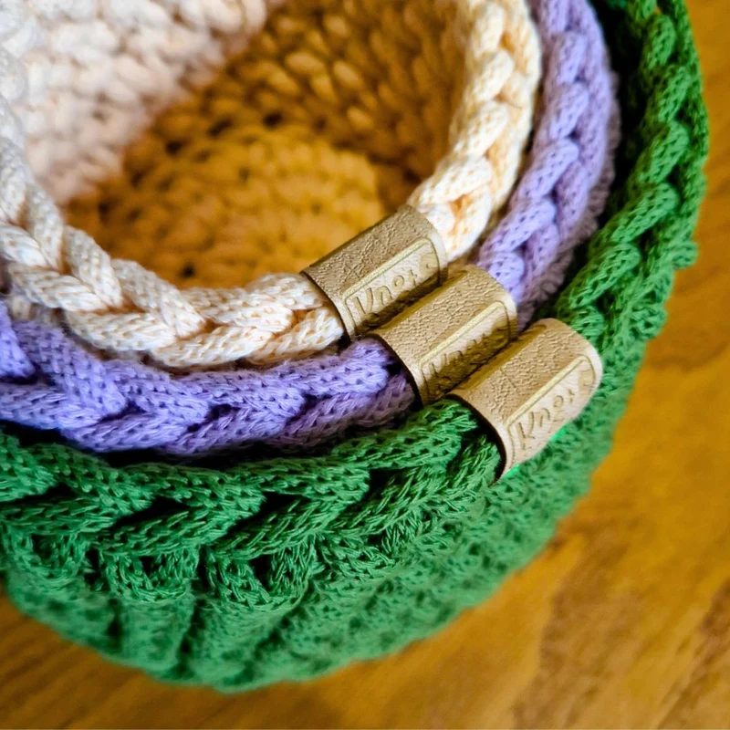 Crochet Baskets - Nesting Set of 3