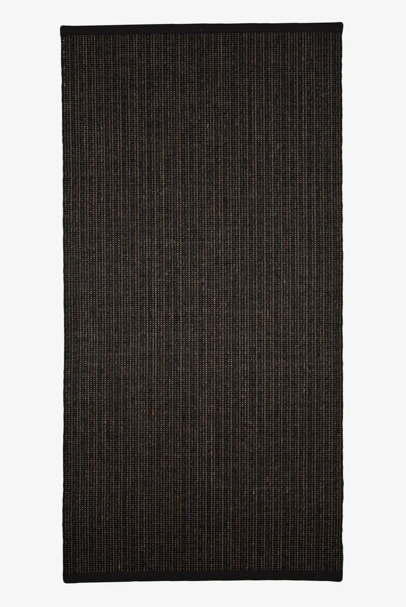 Sisalteppich Multicolor Boucle Schwarz - 90 x 180 cm