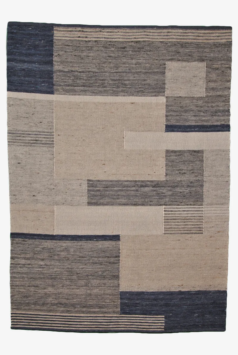 Handwebtepppich Beat Moda D 119/35 - blau - 170 x 240 cm