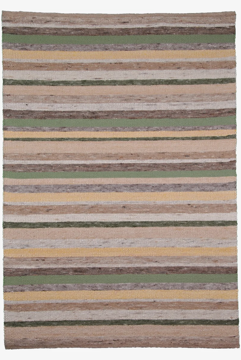 Handwebtep. Dornbirn 150/6 - Grün, natur - 140 x 200 cm