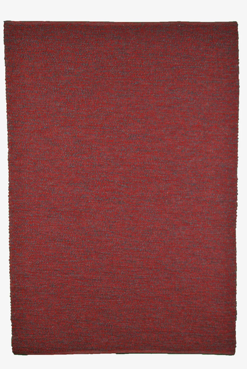 Handwebteppich Wolly Dunes 3180 - Rot, grau