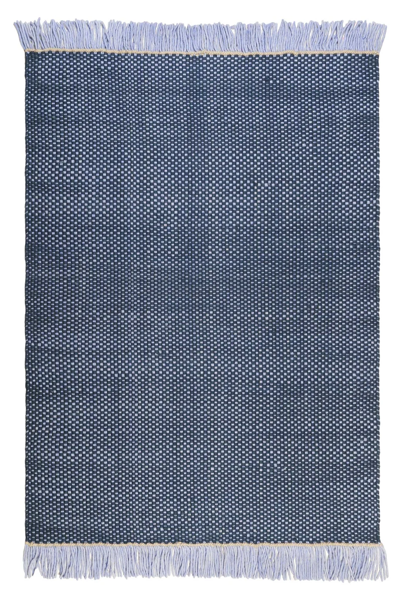 Esprit Handwebteppich Blau aus Wolle "Casa"