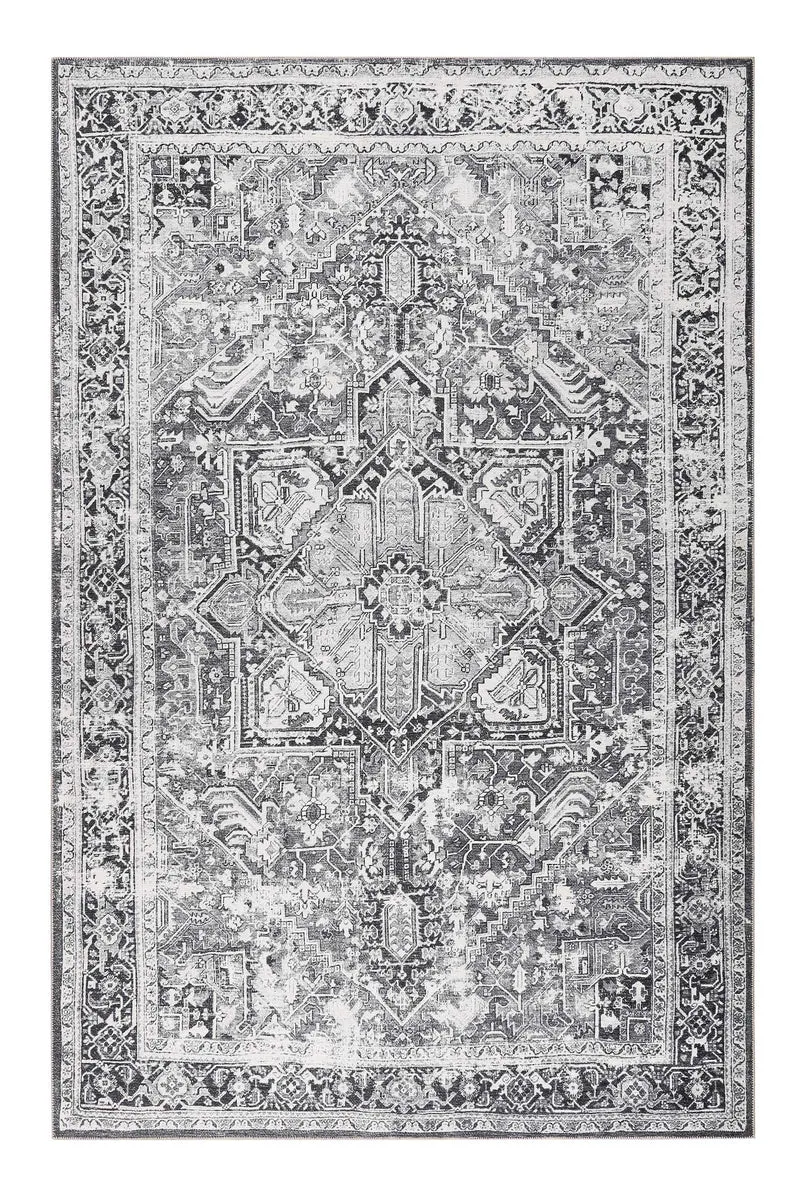 Vintage Teppich Grau Kurzflor "Seelace" WECONhome