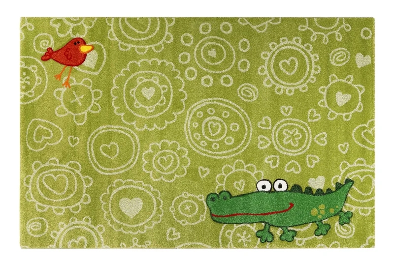 Sigikid Kinderteppich grün "Crocodile"