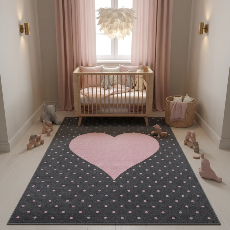 Kinderteppich Gestreift – Waschbar & Strapazierfähig für Kinderzimmer