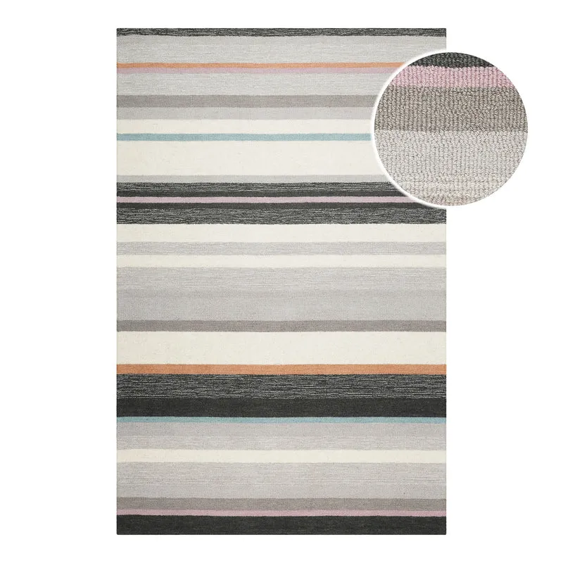 Kurzflorteppich Grau Multi aus Schurwolle "Sally" WECONhome