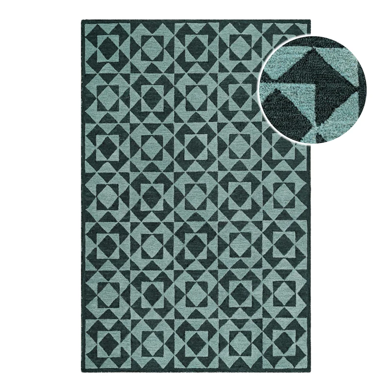 Kurzflorteppich Grün Multi "Downtown" WECONhome