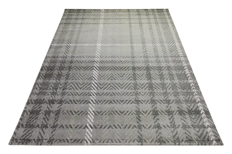 160x230 Teppich Wohnzimmer Grau Muster