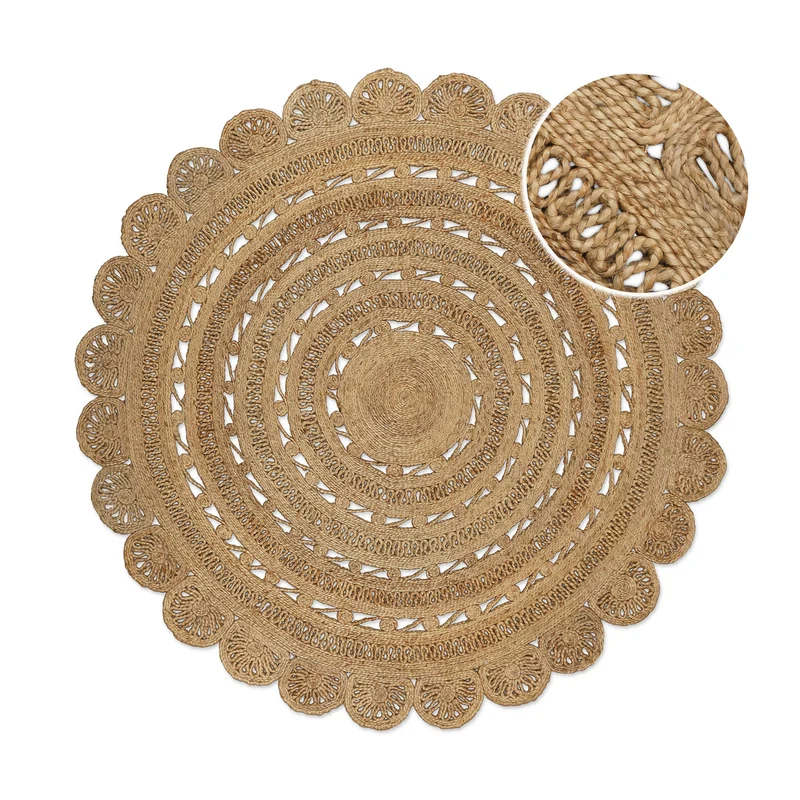 "Bloom" Jute-Teppich – schwer, handgefertigt, hochwertig