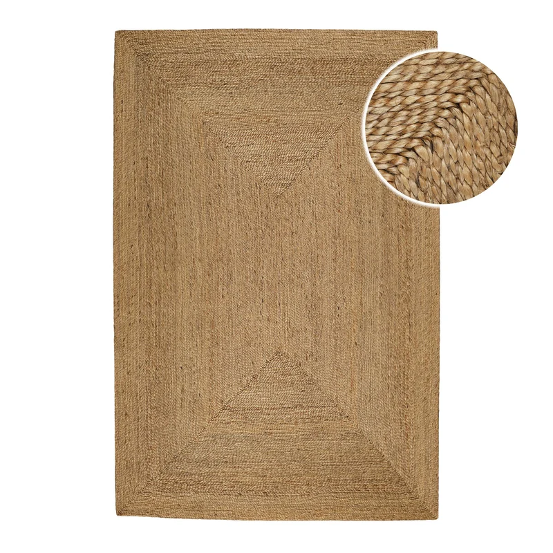 "Collins" Jute-Teppich – schwer, klar, handgewebt