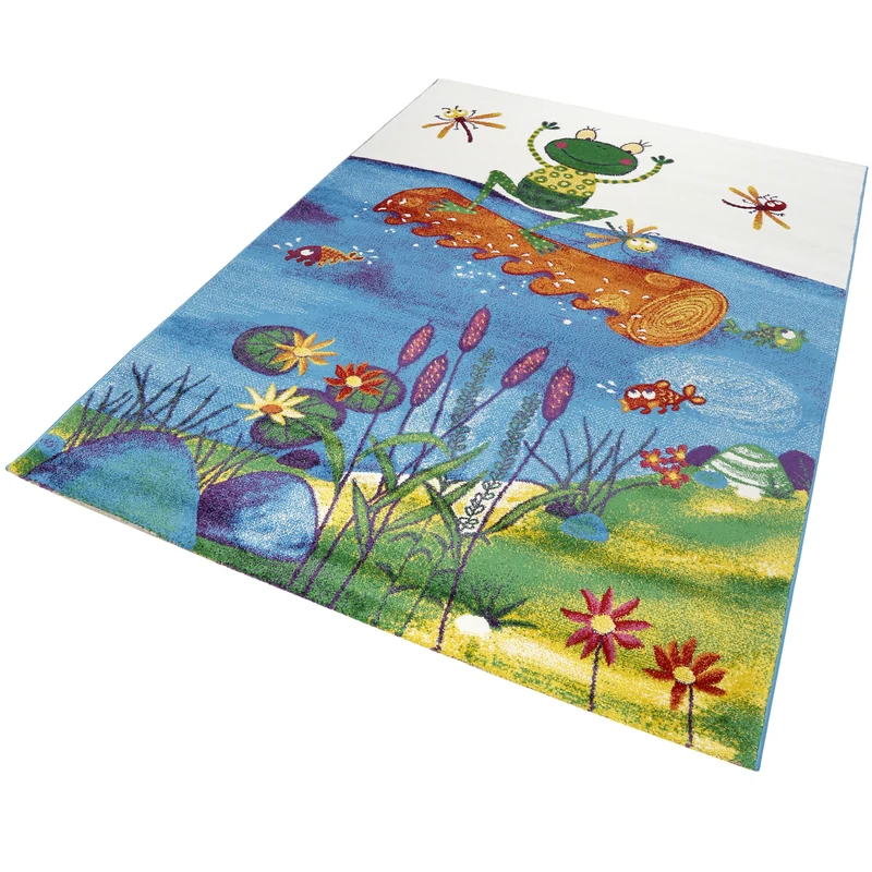 Teppich 160x230 Kinderzimmer Bunt Teich