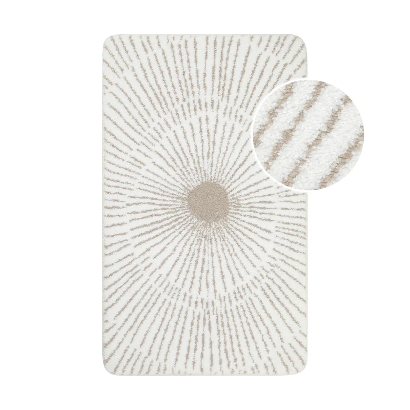 Badteppich Weiß Beige "Jasbeer" WECONhome Basics