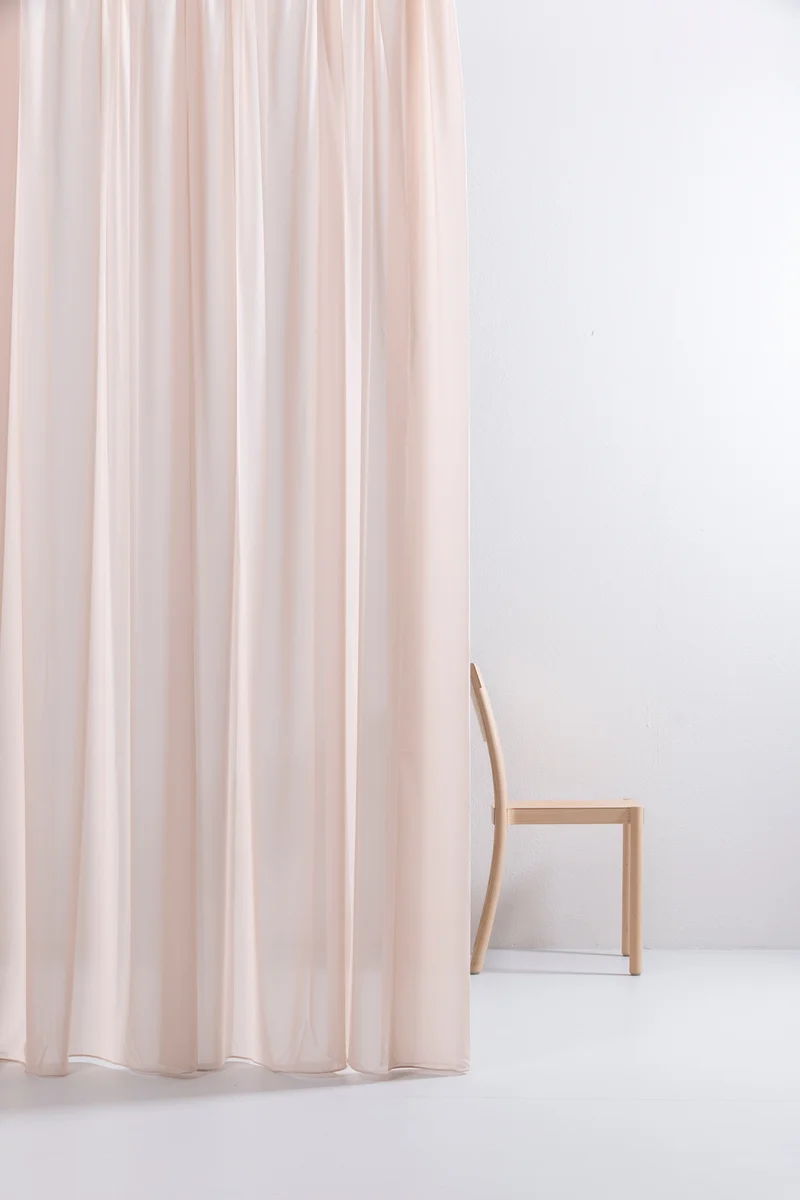 Luxury Sheer Curtains "Georgette" in Peach Colour