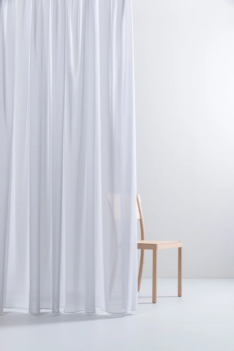 Luxury Sheer Curtains "Georgette" in Powder Blue Colour