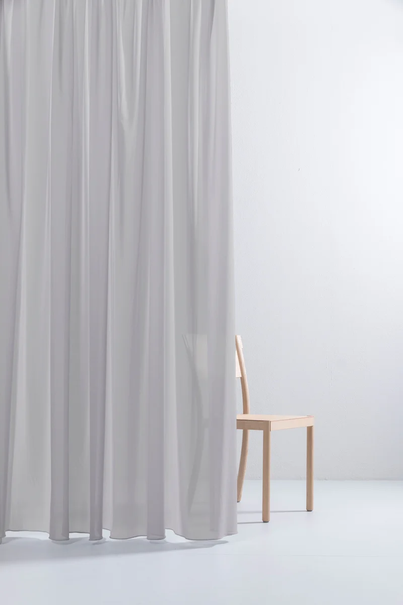 Luxury Sheer Curtains "Georgette" in Anthracite Colour