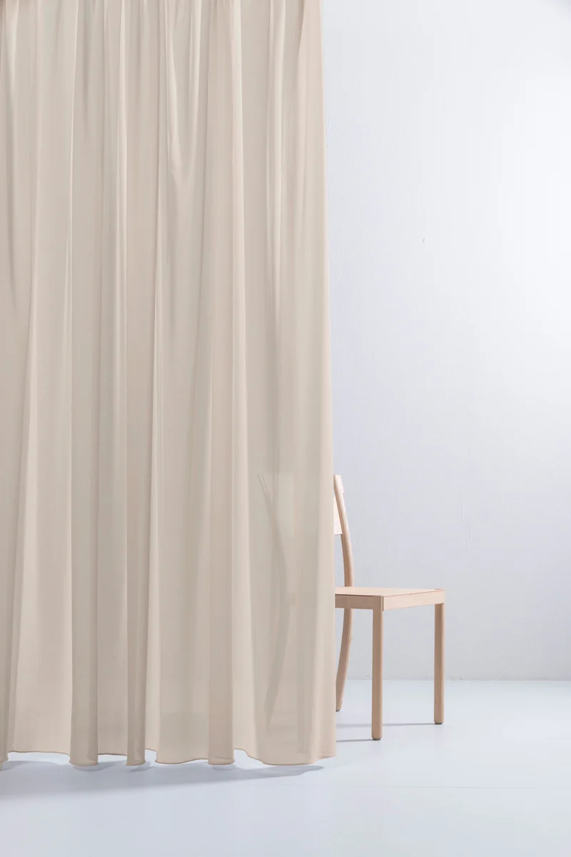Luxury Sheer Curtains "Georgette" in Sand Colour