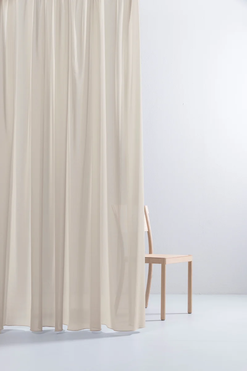 Luxury Sheer Curtains "Georgette" in Nude Colour