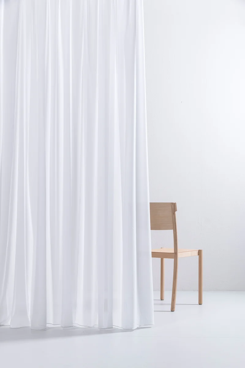 Luxury Sheer Curtains "Georgette" in White Colour