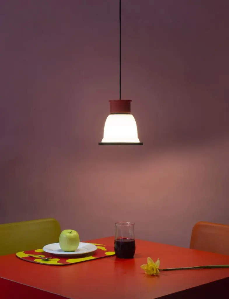 "CL1 Ceiling Lamp Shade" by SOWDEN - Red / White / Black