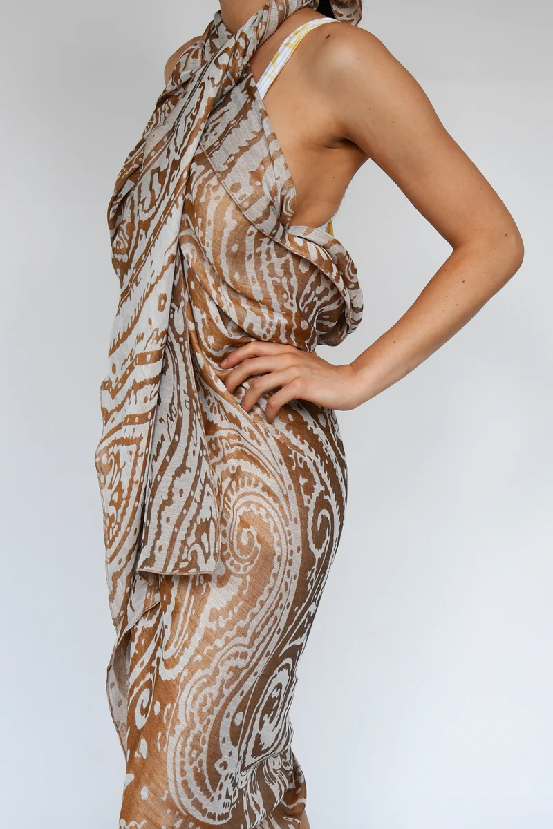 Sarong "Krishna" - Linen & Modal Yarn Dyed