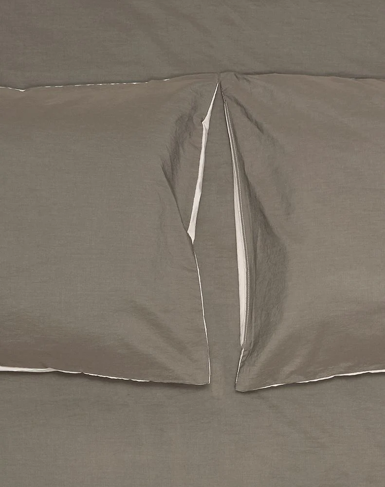 Vintage Egyptian Cotton Bedding in Two Tone Taupe & Desert Colors