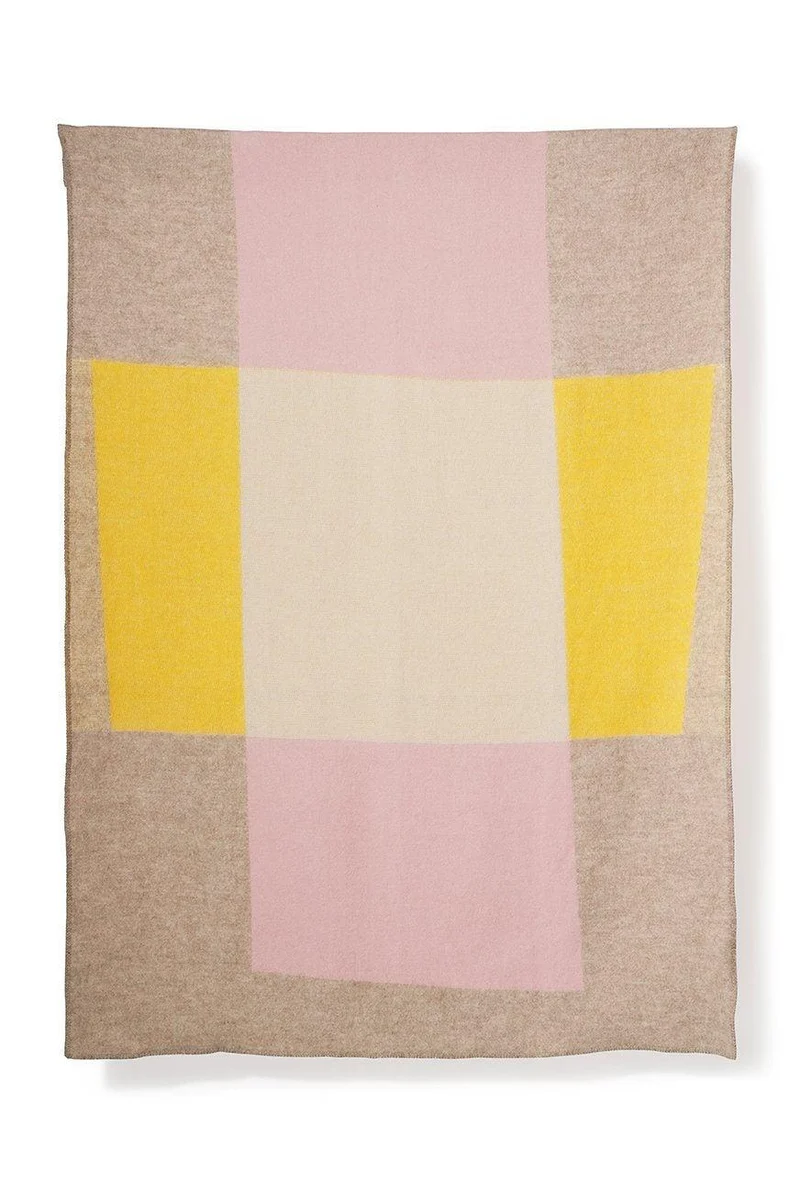 Wool Blanket "Bauhaused 3" by Michele Rondelli