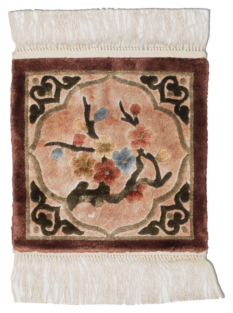 China Teppich aus reiner Seide | 33 cm x 31 cm | Nr. Z-4478