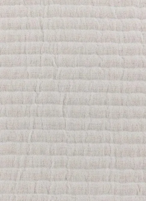 Cashmere Cotton Bedspread in Grey & Chalk Colors
