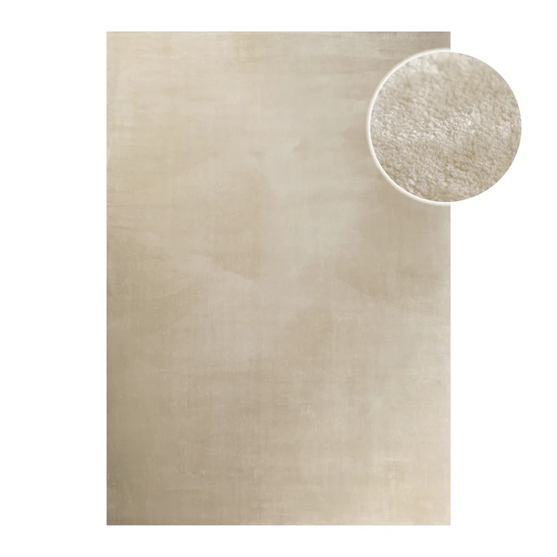 Weicher Hochflor Teppich Creme Beige "Eriksson" WECONhome