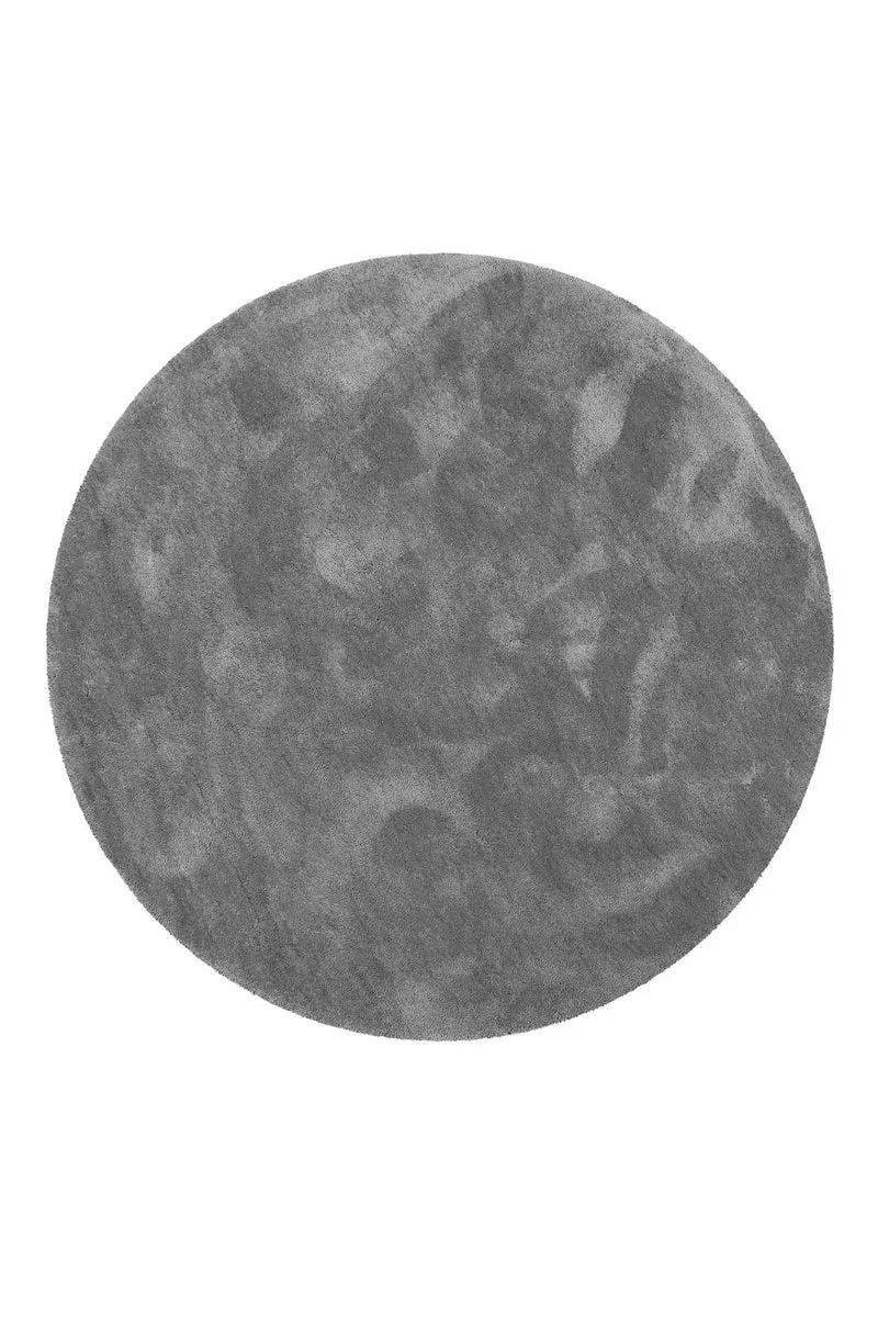 Teppich Rund Grau Hochflor "Emilia" WECONhome Basics