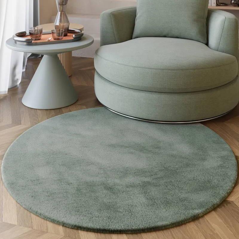 Esprit Teppich Rund Salbei Grün und sehr flauschig Hochflor "Alice"