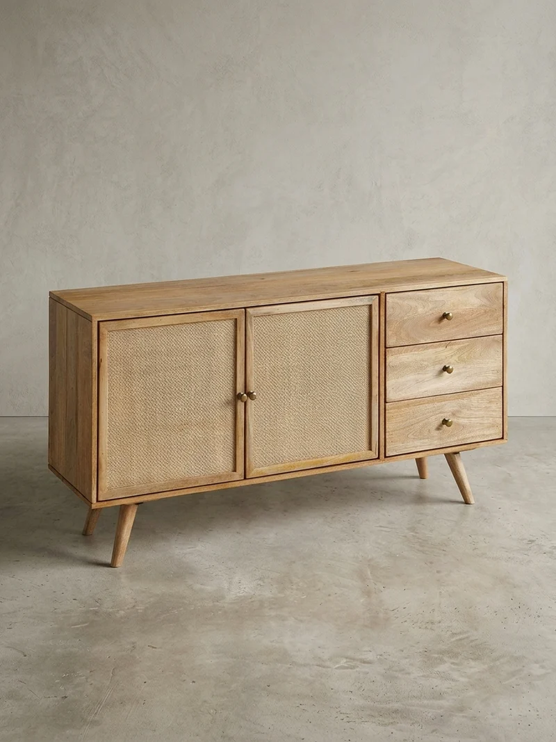 Sideboard – Mangoholz, robust, viel Stauraum