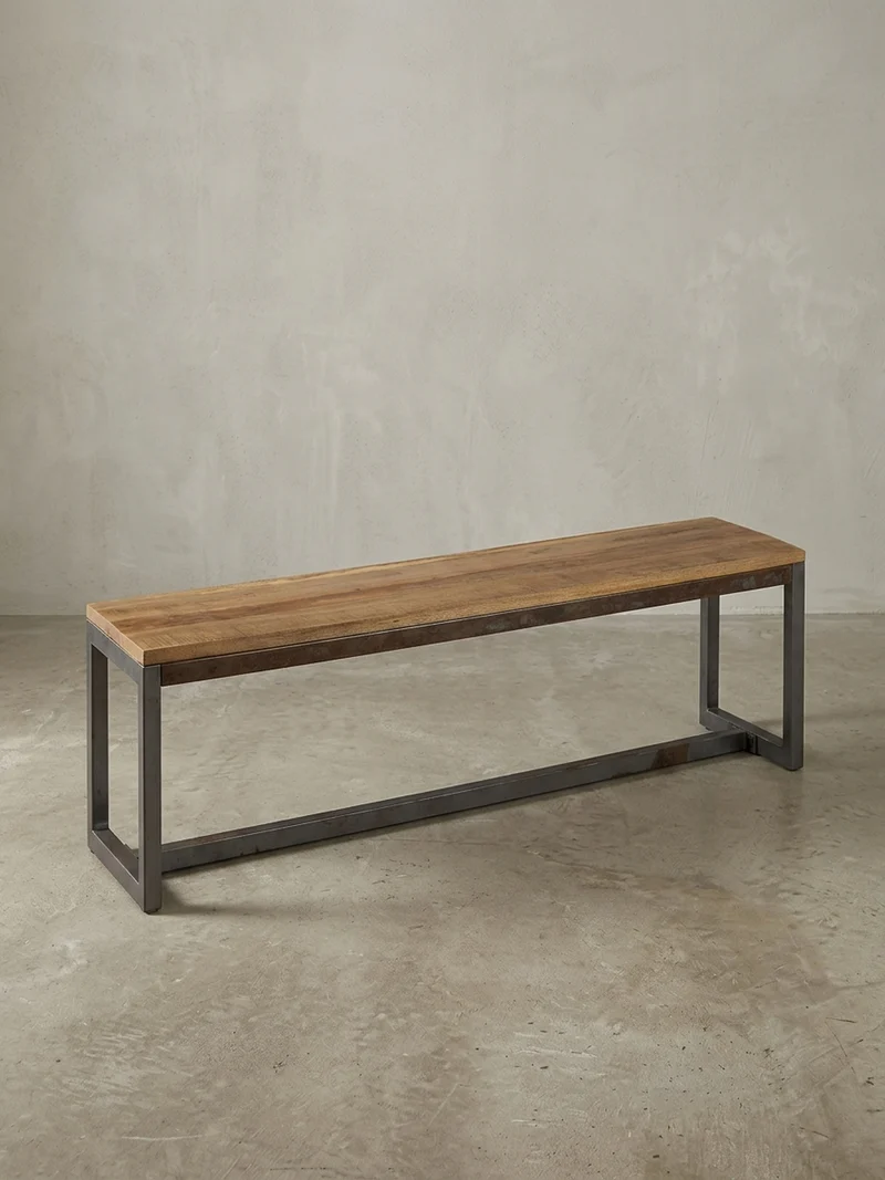 Sitzbank – Mango Massivholz/Metall, Vintage