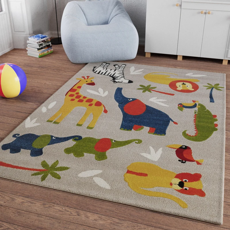 Kinderteppich Sand Beige meliert "Benny & Friends" Smart Kids