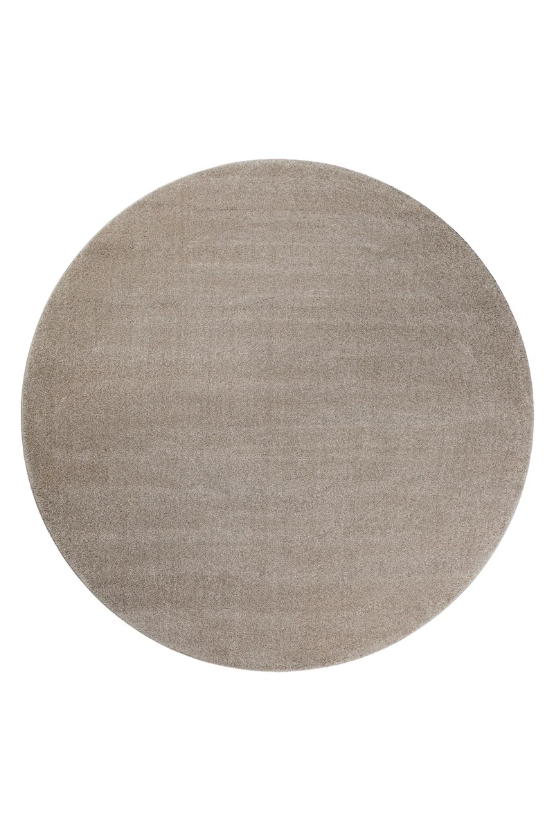 2 für 1 Aktion: Hochflor Teppich Rund Sand Beige "Marietta" 200 cm