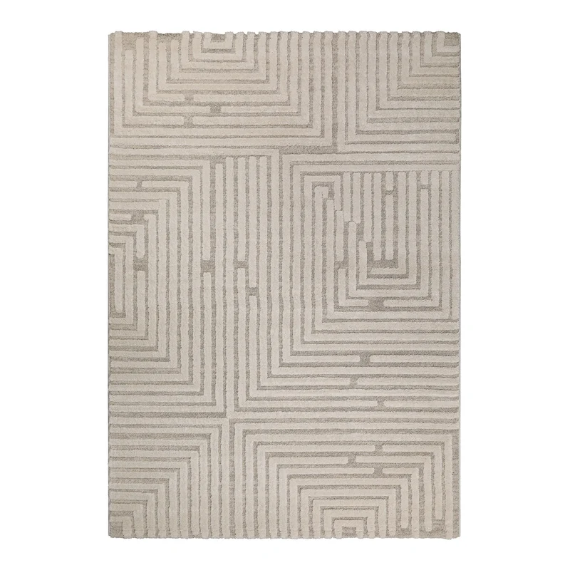 Kurzflor Teppich Creme Beige "Hillmar" WECONhome