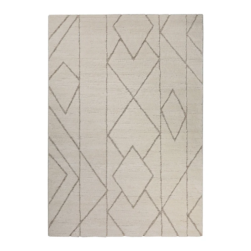 Kurzflor Teppich Creme Beige "Pelle" WECONhome