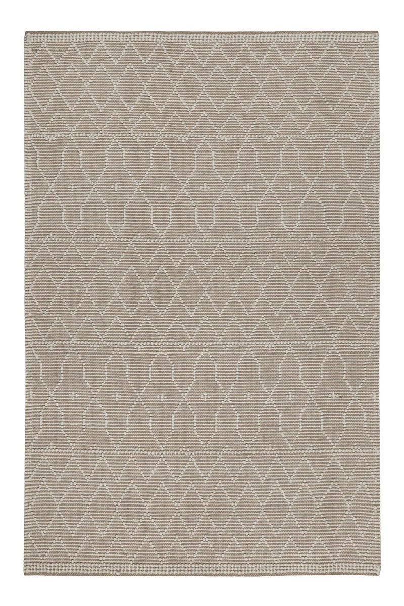 Esprit Teppich handgewebt Weiß Beige aus Wolle "Ana"