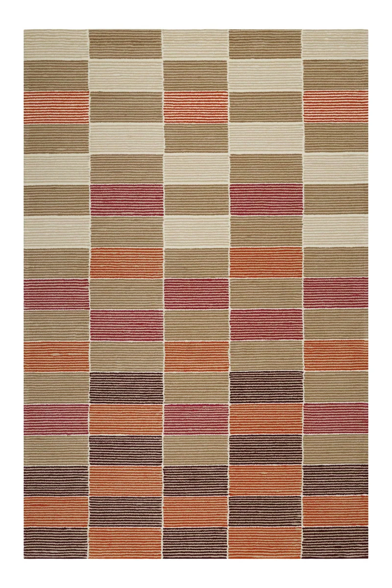 Esprit Teppich Beige Orange Taupe Kurzflor "Fida"