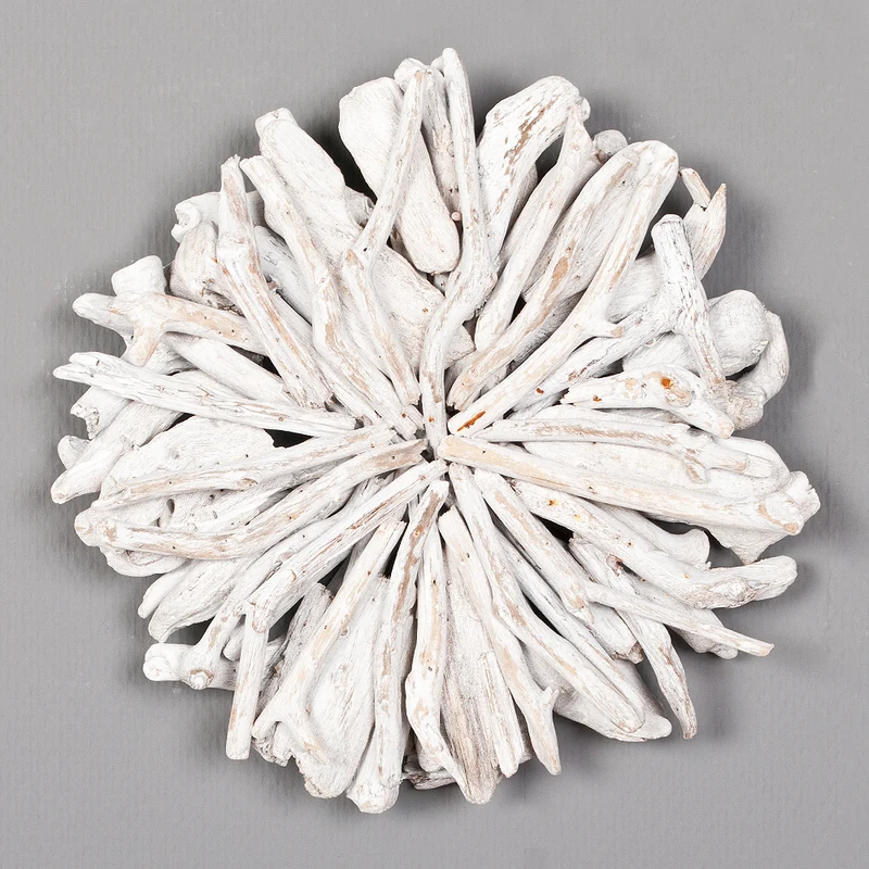 Wand-Deko-Objekt BULAT White Wash ca. D30cm Treibholz